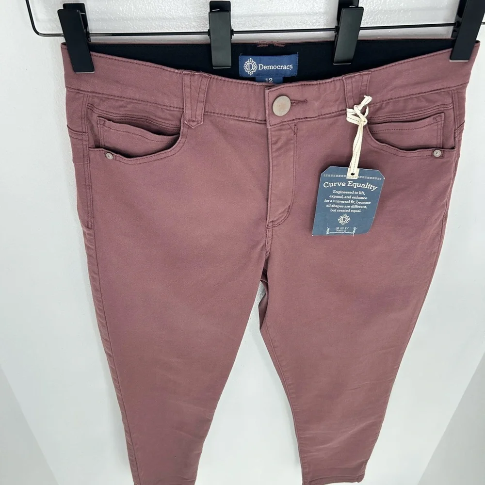 Democracy NWT Ab Solution Curve Equality Skinny Jeans Size 12 Mauve 33x26.5 - Picture 5 of 14